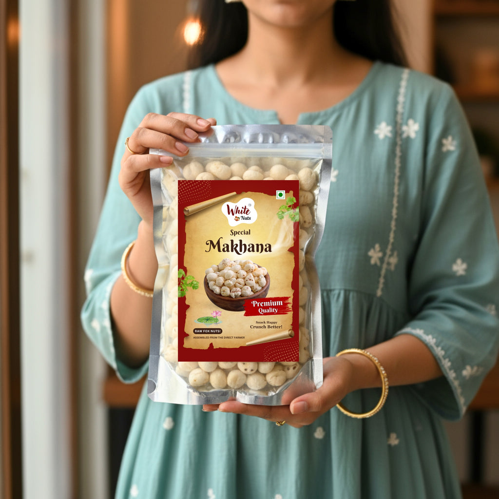 White Nuts Premium Jumbo Size Phool Makhana 200 gm (Pack of 2)