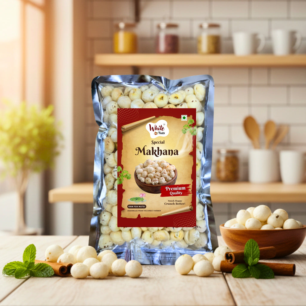 White Nuts Premium Protein Rich and Low Calories Makhana 200 gm