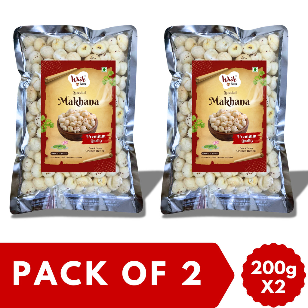 White Nuts Premium Phool Makhana 200 gm (Pack of 2)